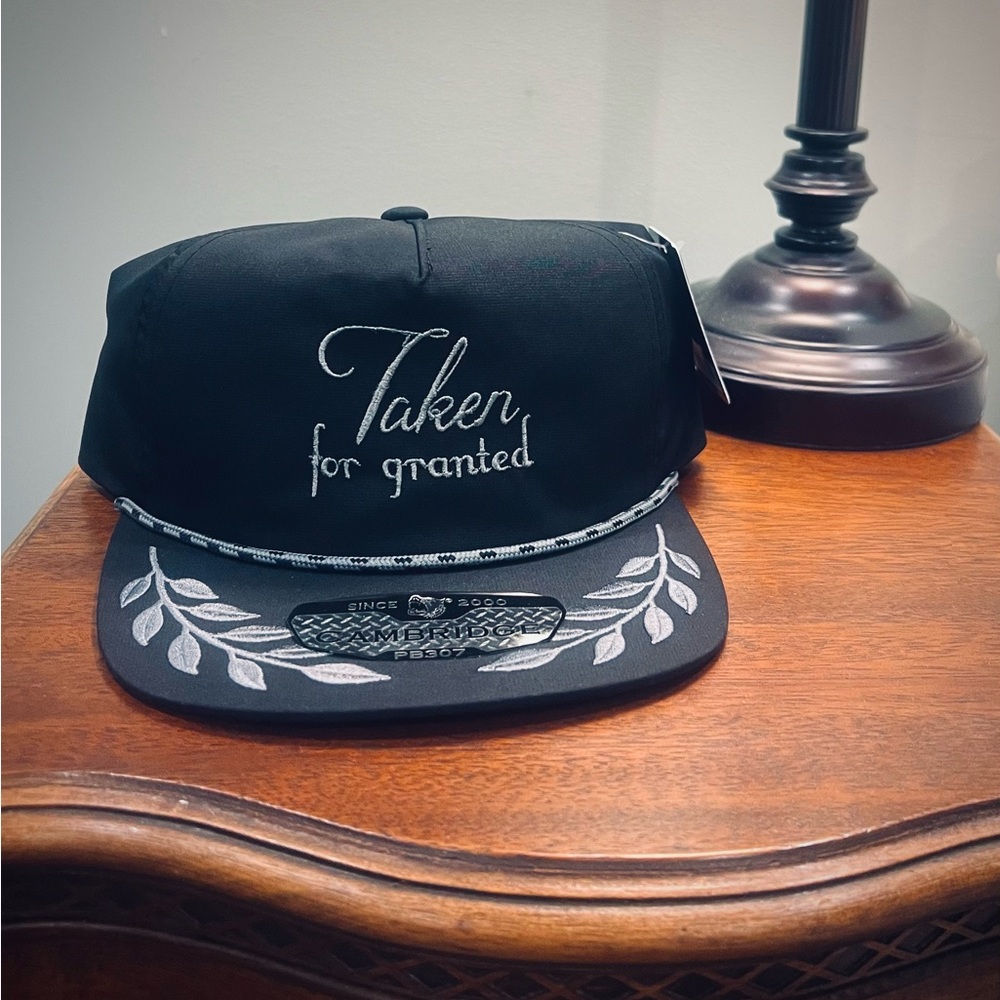 Black SnapBack flat bill hat